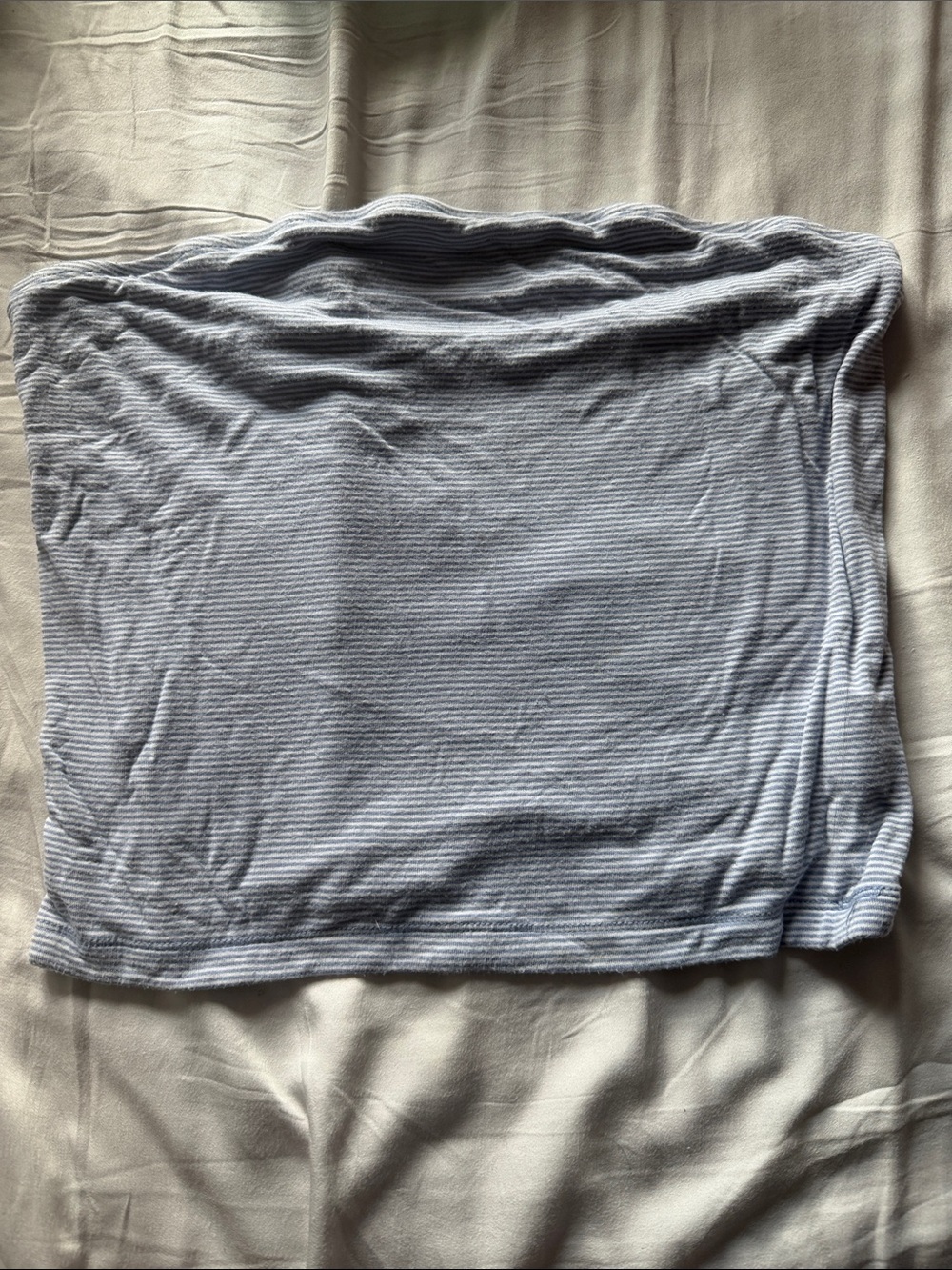 American Eagle Outfitters Light Blue Striped Tube Top